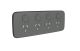Clipsal Iconic Essence Skin Quad Power Point E3015/4C-Essence Ash Grey 