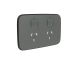Clipsal Iconic Essence Skin Double Power Point E3025C-Essence Ash Grey