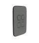 Clipsal Iconic Essence Skin 4 Gang Switch E3044C-Essence Ash Grey