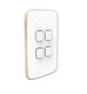 Clipsal Iconic Essence Skin 4 Gang Switch E3044C-Essence Arctic White