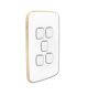 Clipsal Iconic Essence Skin 5 Gang Switch E3045C-Essence Arctic White