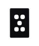 Trader Flat Cat Black Switch Plate Vertical 5 Gang (Less Mech) FLSWPV5GBK