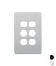 Trader Flat Cat White Switch Plate Vertical 6 Gang (Less Mech) FLSWPV6G
