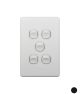 Trader Flat Cat White Switch Vertical 5 Gang 10AX/16A 250V~ FLSWV5G 