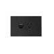 Hager Finesse Single Power Point 10A 250V Matt Black WBQP1S-MB