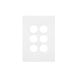 Hager Finesse 6 Gang Grid & Plate Matt White (No switch mechs) WBQSP6-MW