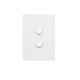 Hager Finesse 2 Gang Switch with Mechs 250V Matt White WBQSV2-MW