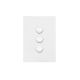 Hager Finesse 3 Gang Switch with Mechs 250V Matt White WBQSV3-MW
