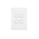 Hager Finesse 4 Gang Switch with Mechs 250V Gloss White WBQSV4