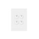 Hager Finesse 4 Gang Press Switch 10A 240V Matt White WBQSV4PB-MW