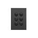 Hager Finesse 6 Gang Switch with Mechs 250V Matt Black WBQSV6-MB