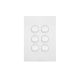 Hager Finesse 6 Gang Switch with Mechs 250V Matt White WBQSV6-MW