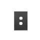 Hager Finesse Hybrid 2 Gang Plate WBQHSP2-MB Matt Black