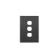 Hager Finesse Hybrid 3 Gang Plate WBQHSP3-MB Matt Black