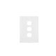 Hager Finesse Hybrid 3 Gang Plates WBQHSP3 Gloss White | Matt White | Matt Black
