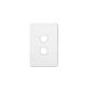 Hager Silhouette Hybrid 2 Gang Plates WBSHSP2 Gloss White | Matt White | Matt Black