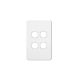 Hager Silhouette Hybrid 4 Gang Plates WBSHSP4 Gloss White | Matt White | Matt Black