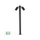 Havit HV1507T-BLK - Tivah Black 12V/240V TRI Colour Double Adjustable LED Bollard Light