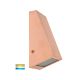 Havit HV3602T-CP - HV3605T-CP 240V or 12V Taper 316SS & Copper Body TRI Colour LED Wedge Wall Light