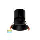 Havit HV5514T-BLK Prime Black Fixed Deep Tri colour LED Downlight 90mm Cut-Out