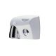 JD Macdonald Touch Dry Hand Dryer White with silver gloss nozzle & button HDTDWHTSG