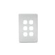 ISAU1526 ISAGO 6 Gang Grid & Cover Plate White