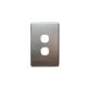ISAU1602 ISAGO 2 Gang Switch Cover Matt Silver