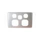 ISAU1614 ISAGO Double Power point with Switch Matt Silver Cover.