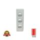 ISAWS3 ISAGO 3 Gang Architrave Switch 10A White