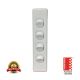 ISAWS4 ISAGO 4 Gang Architrave Switch 10A White