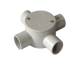 ISAGO 25mm 4 Way Shallow Conduit Box Grey