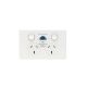 Legrand ED777EL30 Excel Life 30mA RCD Double Powerpoint, 10A White | Urban Grey