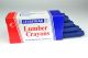 Blue lumber crayons each