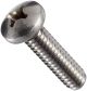 6mm Pan head threaded screws zinc plated