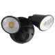 Martec Defender Black 20W Tri Colour LED Twin Exterior Security Light 