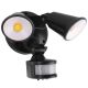 Martec Defender Black 20W Tri Colour LED Twin Exterior Security Light With PIR Sensor