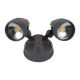 Domus 2x15W MURO Dark Grey Tri Colour Twin Spot Light IP54 25060