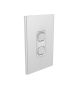 Clipsal Iconic Styl Skin 2 Gang Switch S3042C -Styl Silver