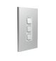 Clipsal Iconic Styl Skin 3 Gang Switch S3043C -Styl Silver