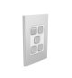 Clipsal Iconic Styl Skin 5 Gang Switch S3045C -Styl Silver