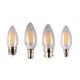 SAL Dimmable 4W LED filament Candle Lamps ES,BC,SES,SBC
