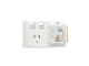 TC15/24 Single Switch Socket Outlet, 250V, 10A, 24 Hour Timer Control, White Electric