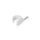 Ampere 100pk TC7-10 Round white cable clips for cable 7-10mm diameter 