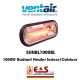 Ventair 1000W Sunburst Mini Radiant Heater for bathrooms