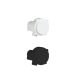 Hager Blank Mechanism Gloss White | Black