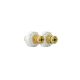Hager Speaker Banana Jack Mechanism Pair WBMSPK -  White | Black 