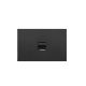Hager Finesse Horizontal Cooker Switch 45A 250V Matt Black Double Pole WBQCKSH1-MB