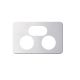 Hager Silhouette DGPO Aluminium Cover Plate WBSCP2-AL
