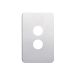 Hager Silhouette 2 Gang Aluminium Cover Plate WBSCV2-AL
