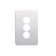 Hager Silhouette 3 Gang Aluminium Cover Plate WBSCV3-AL